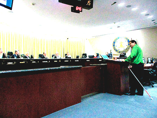Addressing City Hall