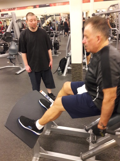 Sal is working out his legs