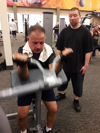 Sal is working out
